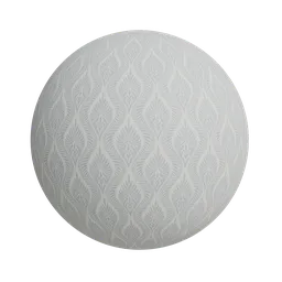 Botanical embroidary wallpaper