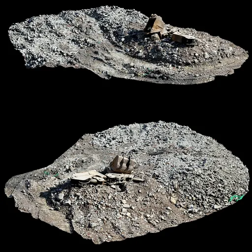Scan excavator wreckage