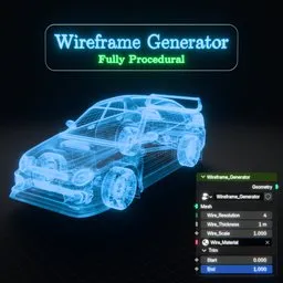 Wireframe Generator Geo Nodes