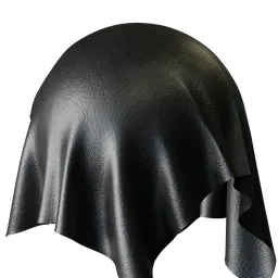 Distressed Black Leather