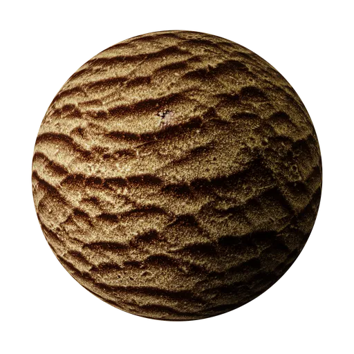 Realistic sand texture with waves perfect for 3D rendering, visually detailed for PBR workflow in Blender and other 3D applications.