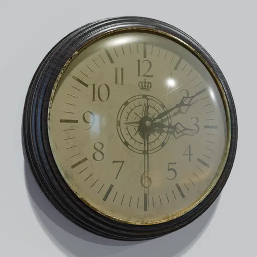 Vintage clock dark wood
