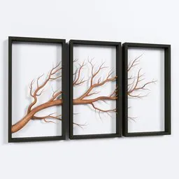 Minimalist Tree Branch Wall Art Set