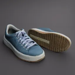 Slightly used blue sneakers