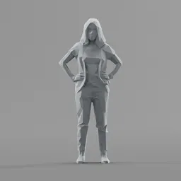 Lowpoly Female Standing