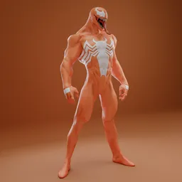 Orange Venom -Rigged -Lowpoly