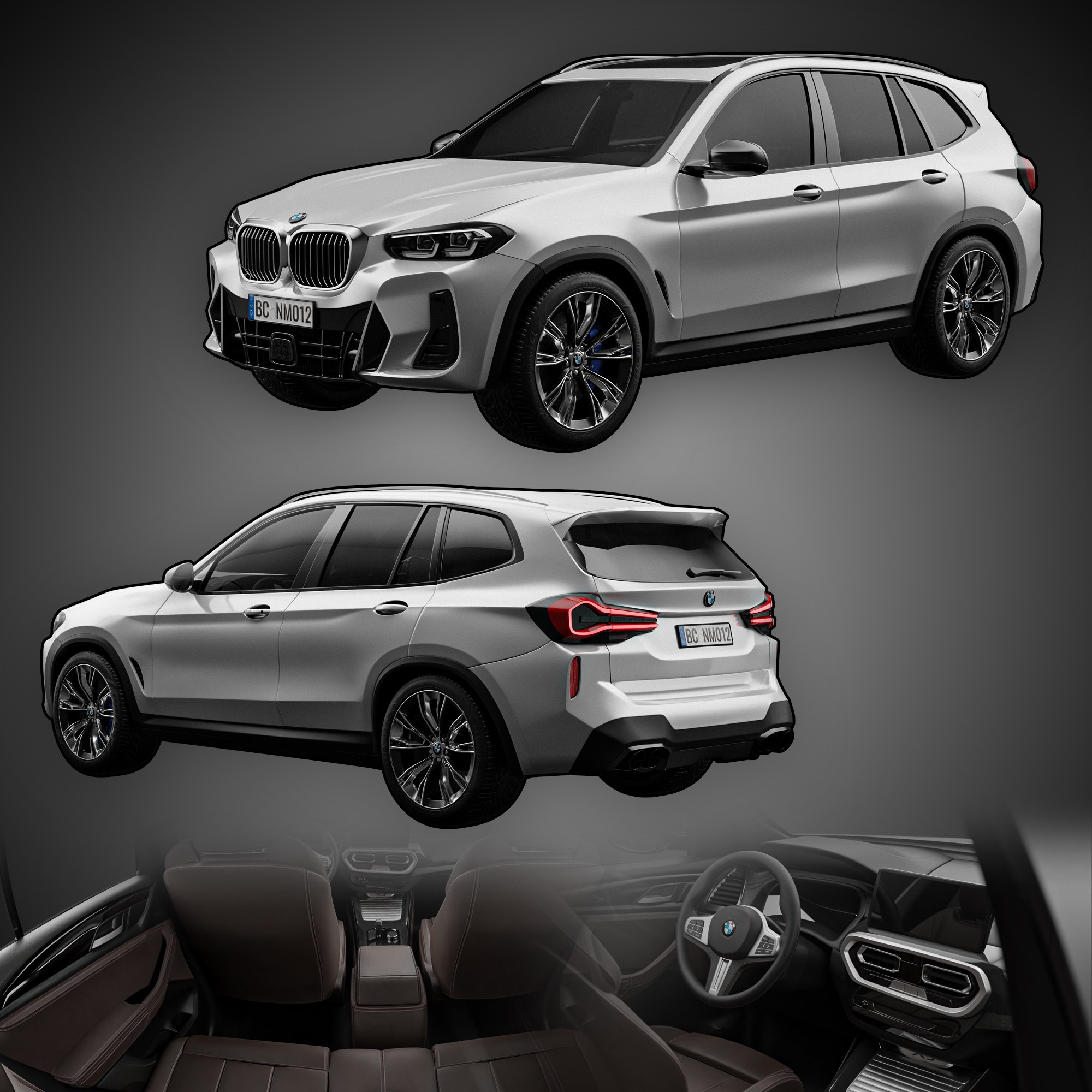 BMW X3 - SUV car | Modern Cars models | BlenderKit