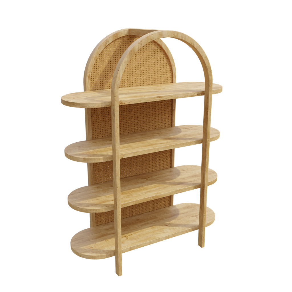 Wooden bookshelf FREE Bookcases models BlenderKit