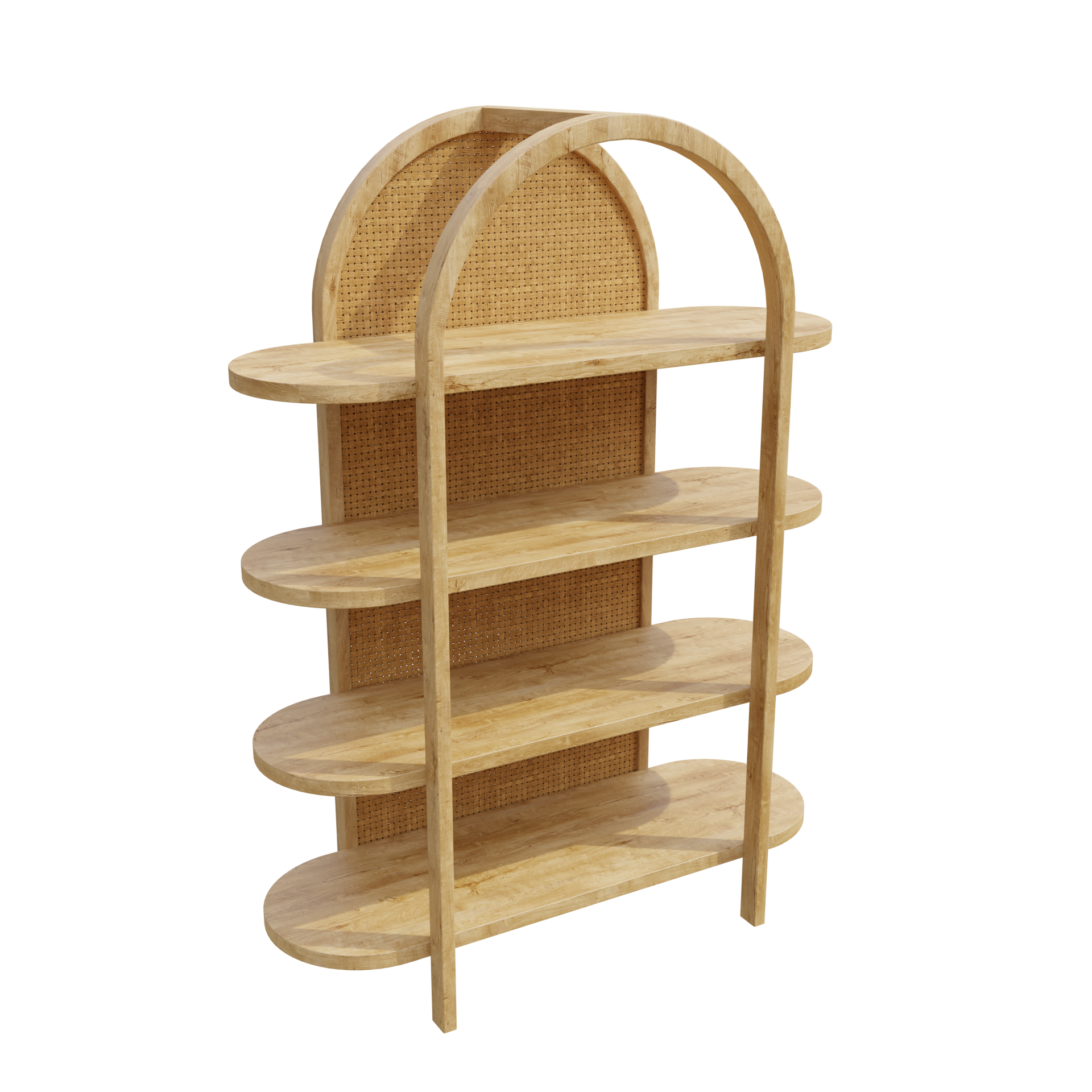 Wooden bookshelf FREE 3D Bookcase models BlenderKit