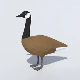 Low Poly Canada Goose