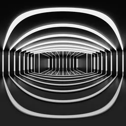 Studio HDRi -Black Line Light