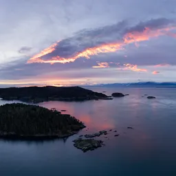 Aerial Cloudy Ocean Sunrise