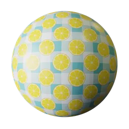 Lemon Slice and Gingham Wrapping Paper