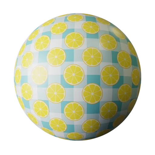 Lemon Slice and Gingham Wrapping Paper