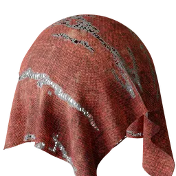 Torn Red Fabric