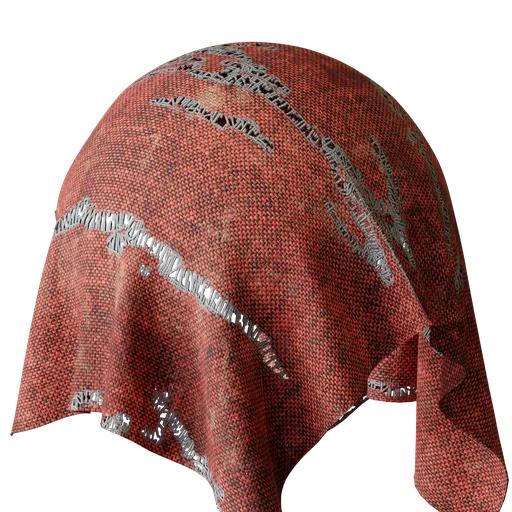 Torn Red Fabric