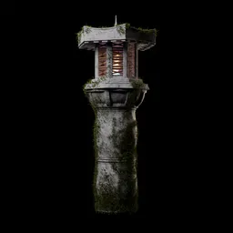 Stone Lamp Post