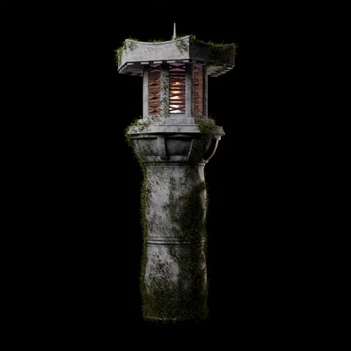Stone Lamp Post