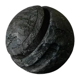 Jagged Obsidian Rock