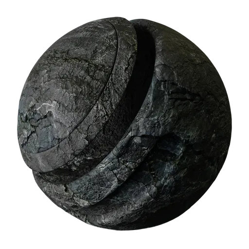 Jagged Obsidian Rock