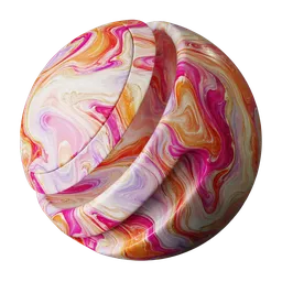 Coral Peach Lilac Marble