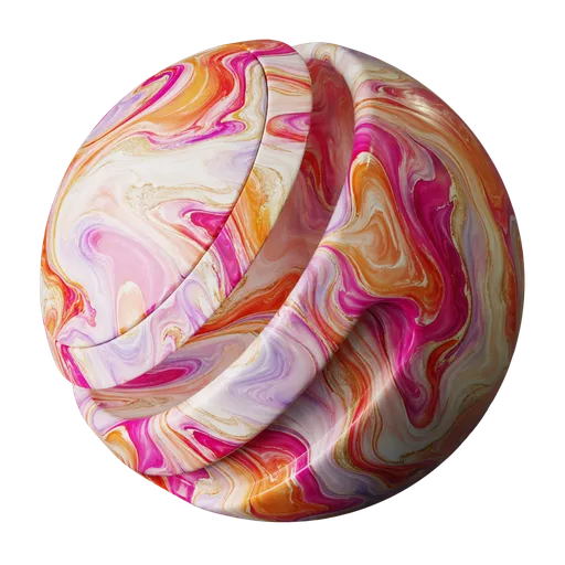 Coral Peach Lilac Marble