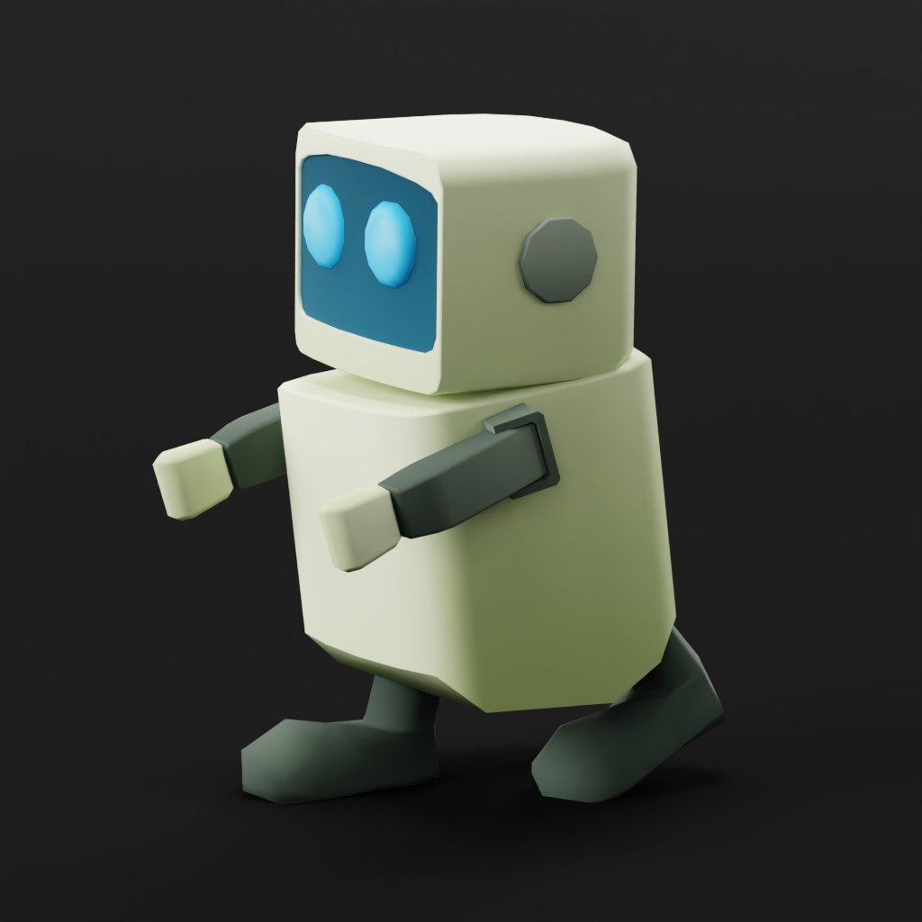 Lowpoly bot | FREE Robots Characters models | Blendkit