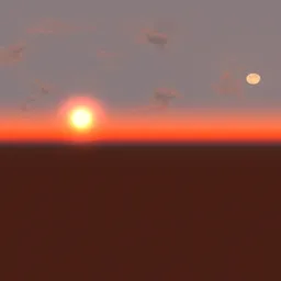 Stylized sky warm light 16k