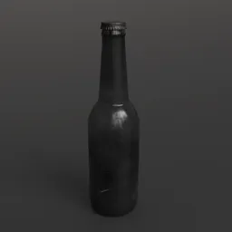 Black Glass Bottle