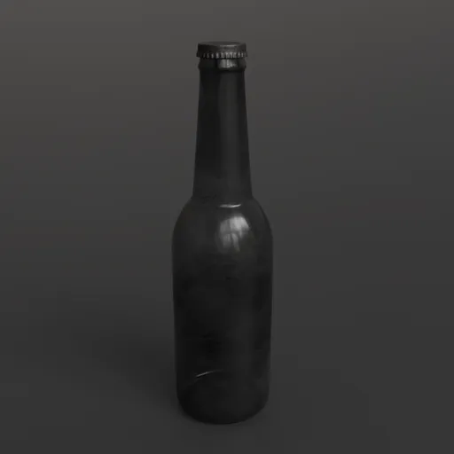 Black Glass Bottle