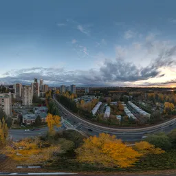 Dramatic City Sunset Sky