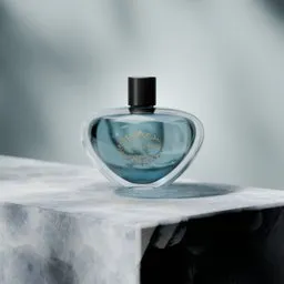 Premium Blue Glass Fragrance Bottle