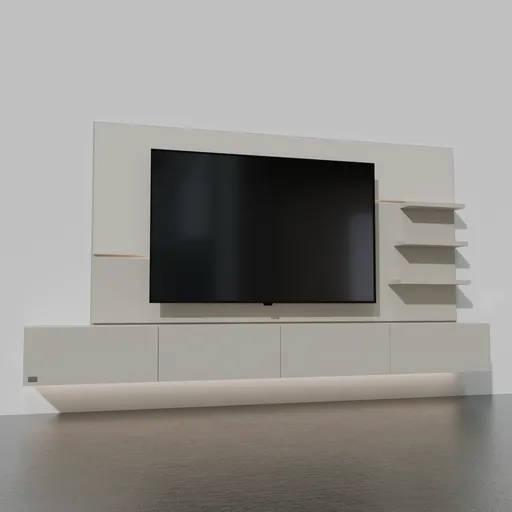 Minimalist Modern TV Wall Unit