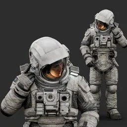 Astronaut Radio Pose White Suit