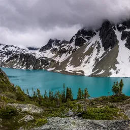 Glacier Mountain Landscape Lake