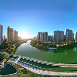 Highsky green lake sunset