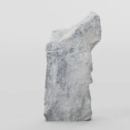 "Discover the photorealistic Menhir Stone 3D model for Blender 3D, featuring a weathered rock on a table. Created using Photoscan technology, this model boasts detailed fracturing and displacement mapping, making it a stunning addition to any environment elements project."
