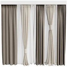 MI Silk And Cotton Curtain Set
