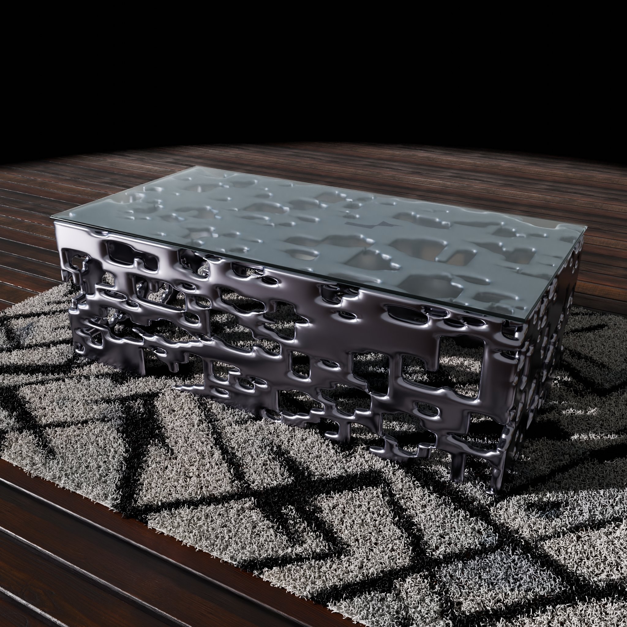 Abstract Modern Designer Grid Table | FREE Tables models | BlenderKit