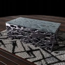 Abstract Modern Designer (Voronoi) Grid Structure Table