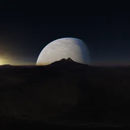 Sci-fi Alien Planet Landscape