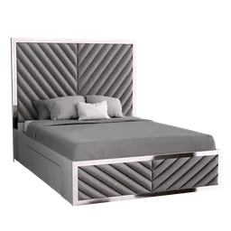 Bed with diagonals