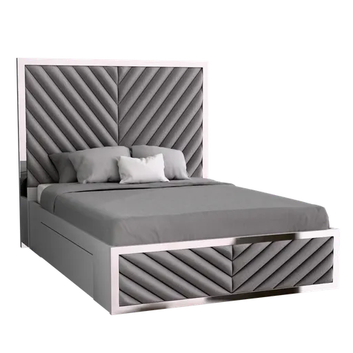 Bed with diagonals