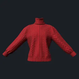 Turtleneck Cable Knit Sweater
