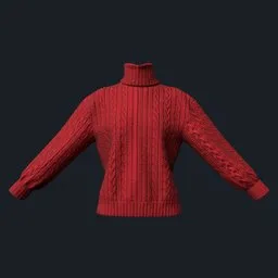 Turtleneck Cable Knit Sweater