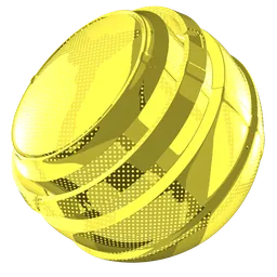 Procedural dot pattern Blender 3D material with comic book aesthetic, customizable for Eevee, featuring scalable textures and controllable reflection.
