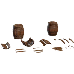 Wooden Barrels 01