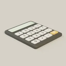 Stylized Minimalist Digital Calculator