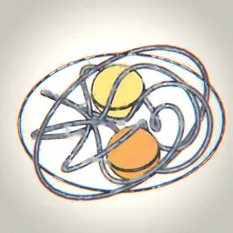 Stylized Entangled Wire Loop Spheres