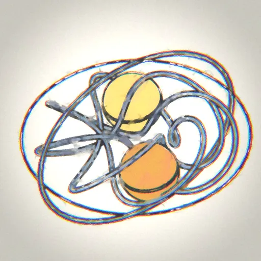 Stylized Entangled Wire Loop Spheres